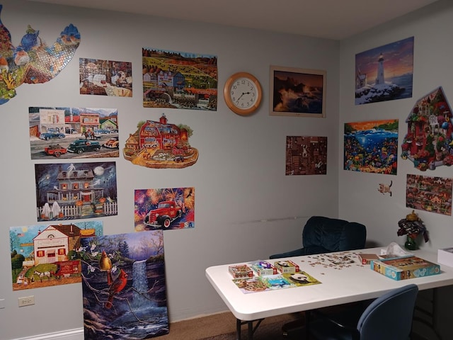 view of home office