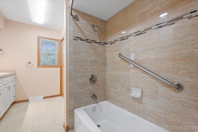 2663 Southcrest Dr, Downers Grove, IL 60516 - bathroom with vanity, bathtub / shower combination, and baseboards