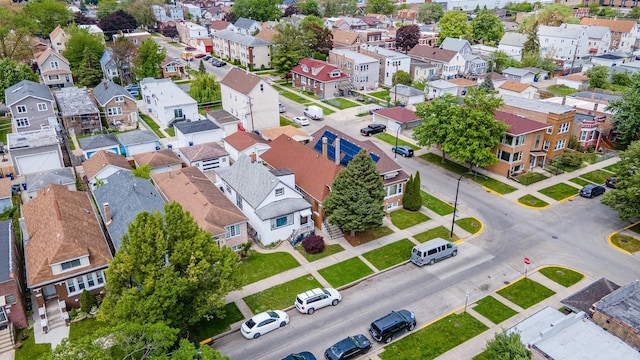 aerial view of residential area