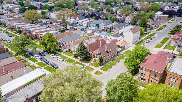 aerial view of residential area