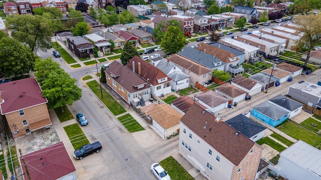 aerial perspective of suburban area