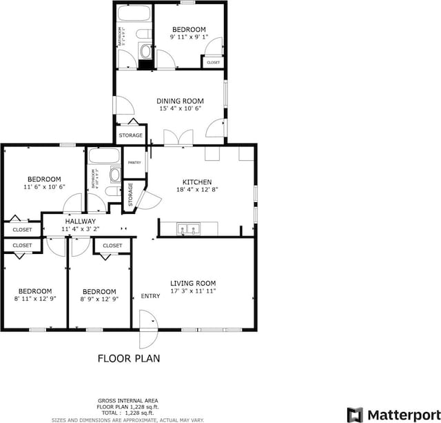 292 W 17th St, Chicago Heights, IL 60411 - room layout