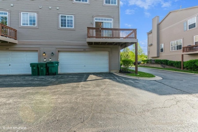 garage with driveway