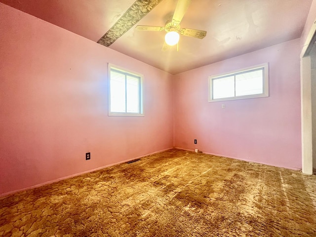 2445 E Wood St, Decatur, IL 62521 - spare room featuring carpet and ceiling fan