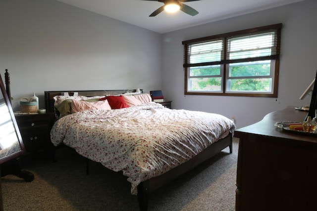 2210 Sandburg Dr, Aurora, IL 60506 - carpeted bedroom with ceiling fan