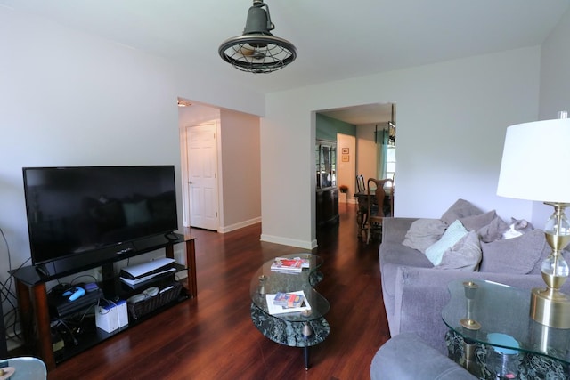 2210 Sandburg Dr, Aurora, IL 60506 - living room with wood finished floors and baseboards