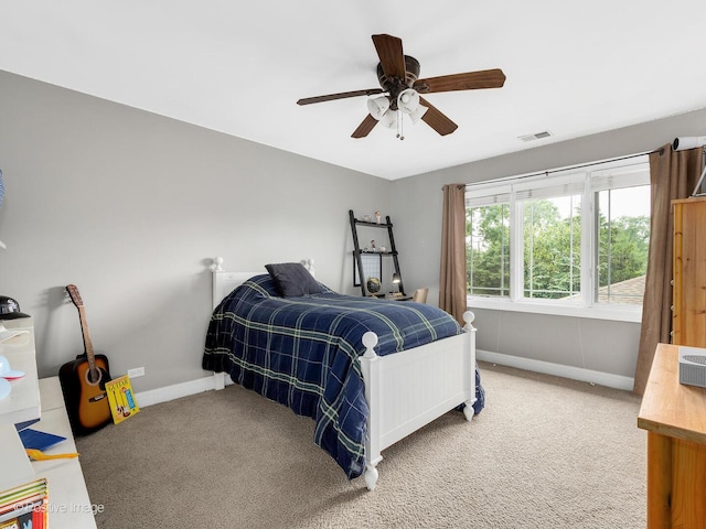 220 Kings Ct, La Grange Park, IL 60526 - carpeted bedroom with baseboards and ceiling fan
