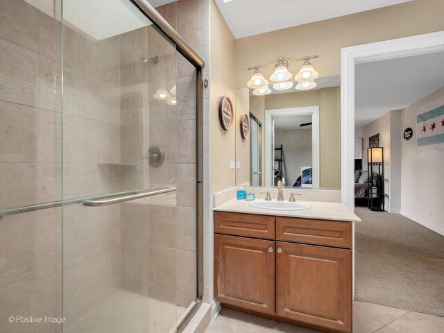 220 Kings Ct, La Grange Park, IL 60526 - ensuite bathroom featuring a stall shower and vanity
