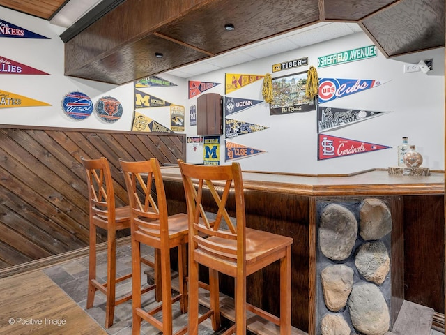 220 Kings Ct, La Grange Park, IL 60526 - indoor dry bar with wood finished floors