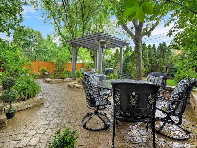 220 Kings Ct, La Grange Park, IL 60526 - view of patio with a pergola and outdoor dining area