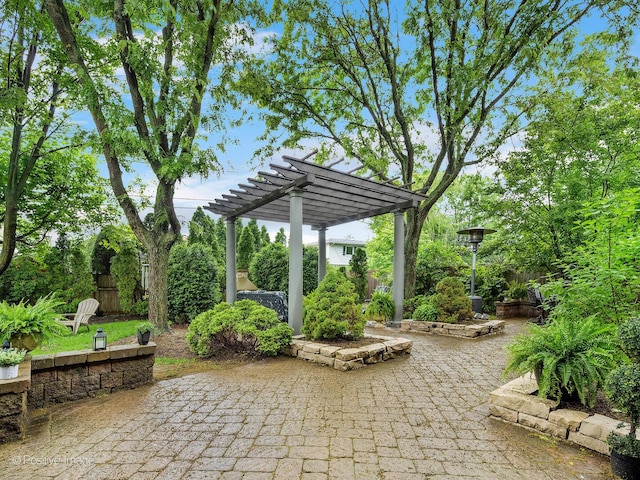 220 Kings Ct, La Grange Park, IL 60526 - view of patio / terrace with a pergola