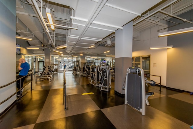 225 N Columbus Dr Unit 6204, Chicago, IL 60601 - workout area with baseboards