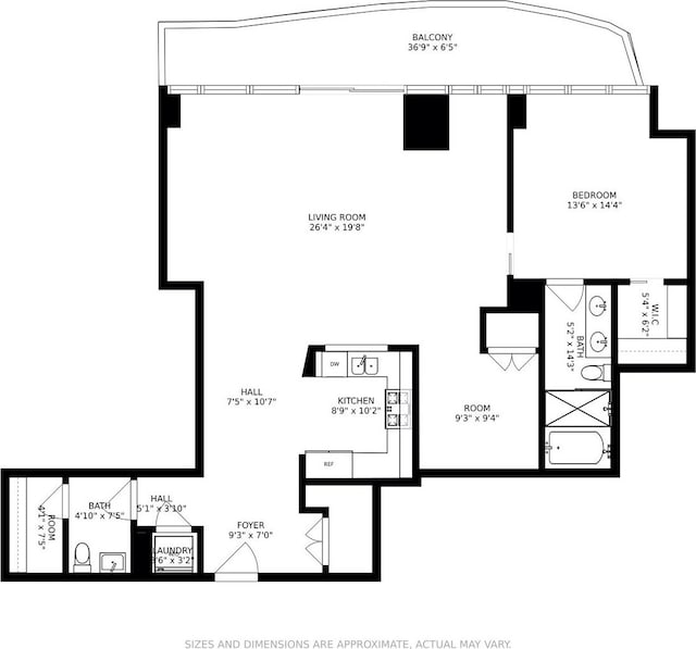 225 N Columbus Dr Unit 6204, Chicago, IL 60601 - home floor plan