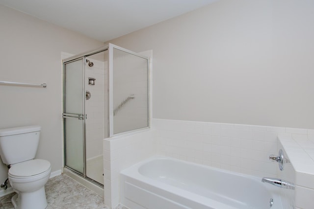 1402 Orange Ct Unit D, Mount Prospect, IL 60056 - full bath with a bath, toilet, and a stall shower