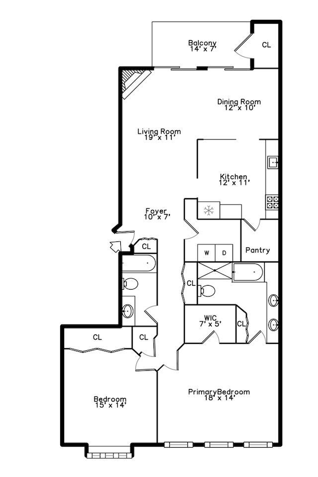 1402 Orange Ct Unit D, Mount Prospect, IL 60056 - room layout