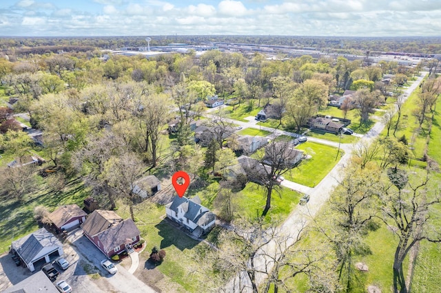 aerial overview of property's location featuring nearby suburban area
