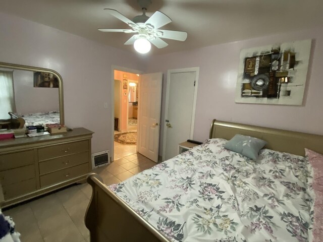3846 Brummel St, Skokie, IL 60076 - bedroom with light tile patterned flooring and ceiling fan