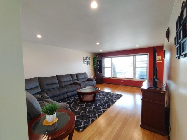 1173 Lucas St, Calumet City, IL 60409 - living area with wood finished floors and recessed lighting