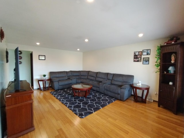 1173 Lucas St, Calumet City, IL 60409 - living room with light wood-type flooring, recessed lighting, and baseboards