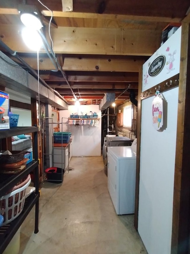 1173 Lucas St, Calumet City, IL 60409 - basement with washing machine and clothes dryer