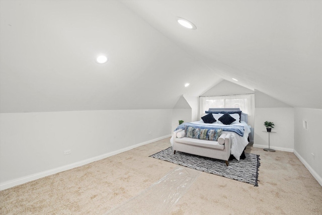 8214 S Paxton Ave, Chicago, IL 60617 - bedroom with carpet flooring, vaulted ceiling, baseboards, and recessed lighting