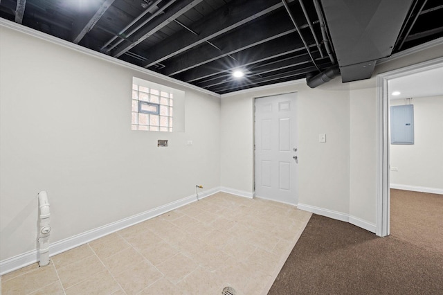 8214 S Paxton Ave, Chicago, IL 60617 - basement with electric panel and baseboards