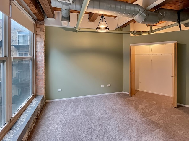 420 S Clinton St Unit 416A, Chicago, IL 60607 - carpeted empty room featuring baseboards
