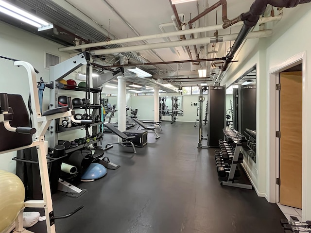 view of exercise room