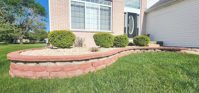 view of grassy yard