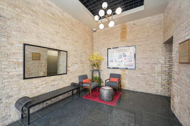 2435 N Sheffield Ave Unit 10, Chicago, IL 60614 - lobby featuring brick wall