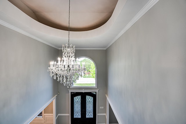 1565 Winberie Ct, Naperville, IL 60564 - foyer with a chandelier, stairway, and a high ceiling