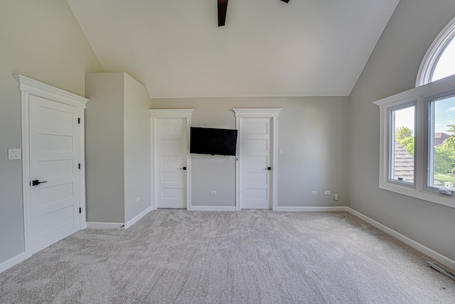 1565 Winberie Ct, Naperville, IL 60564 - unfurnished bedroom featuring vaulted ceiling, carpet, and baseboards