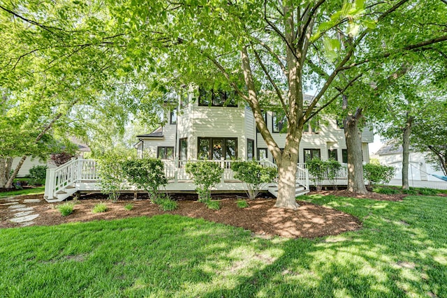 1565 Winberie Ct, Naperville, IL 60564 - rear view of property featuring a lawn and a deck