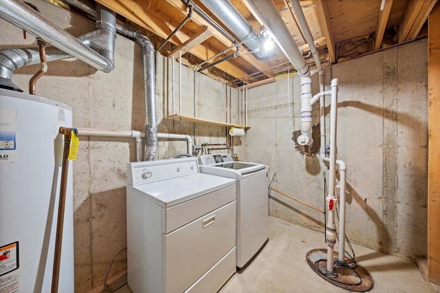11046 Quail Dr, Mokena, IL 60448 - washroom featuring water heater and washer and clothes dryer