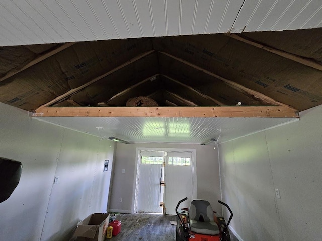 320 N Pearl St, Forrest, IL 61741 - interior space featuring vaulted ceiling