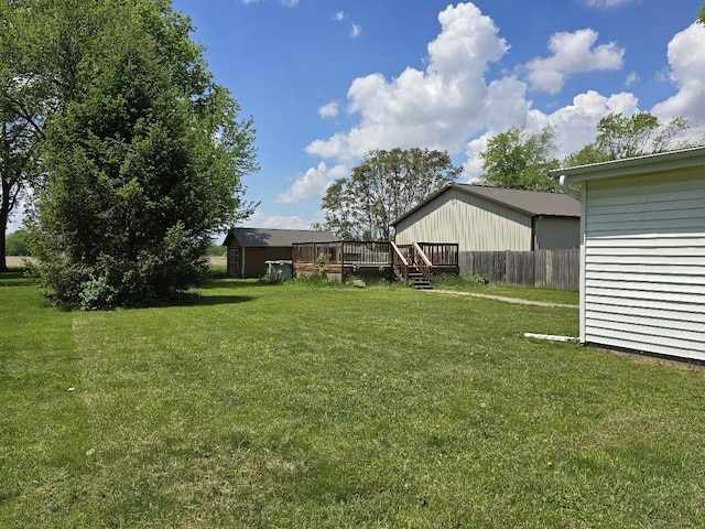 320 N Pearl St, Forrest, IL 61741 - view of yard with a deck