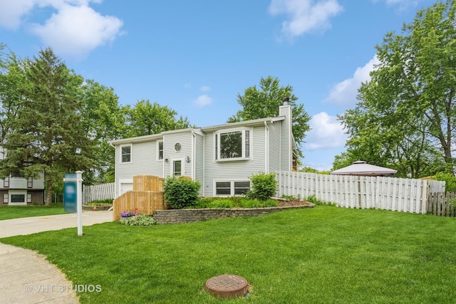 898 Shorewood Dr, Bartlett, IL 60103 - bi-level home featuring a chimney and concrete driveway
