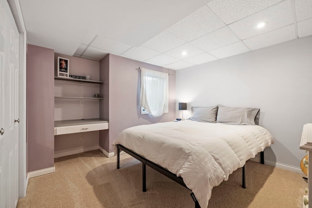 403 Tonelli Trl, Lockport, IL 60441 - bedroom featuring light colored carpet, recessed lighting, baseboards, and a drop ceiling
