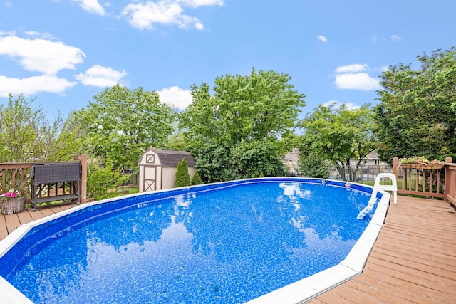 403 Tonelli Trl, Lockport, IL 60441 - view of swimming pool with a wooden deck and view of scattered trees