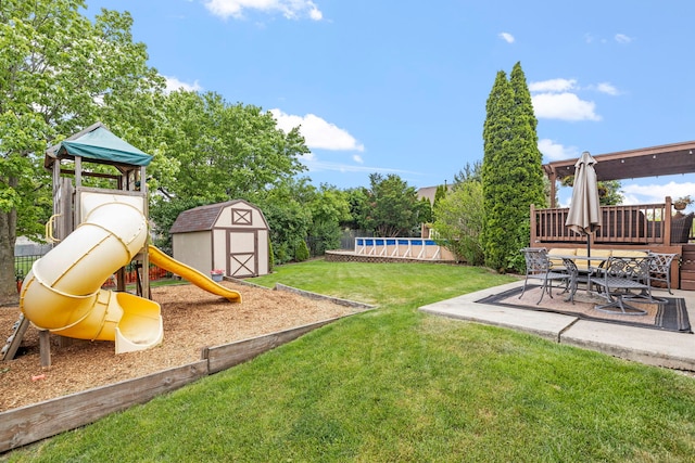 403 Tonelli Trl, Lockport, IL 60441 - view of yard with a playground and a patio