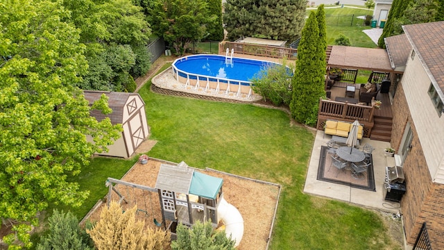 403 Tonelli Trl, Lockport, IL 60441 - bird's eye view of a pool
