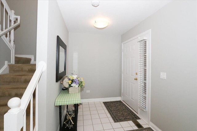 1608 W Ethans Glen Dr, Palatine, IL 60067 - tiled foyer featuring stairs and baseboards