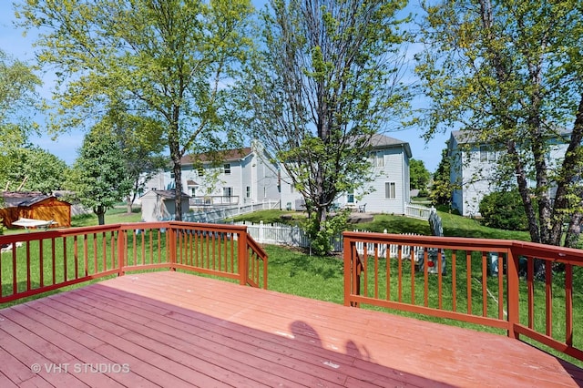 2135 Schumacher Dr, Naperville, IL 60540 - wooden terrace featuring a residential view