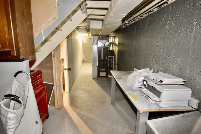 2837 18th St, North Chicago, IL 60064 - unfinished basement featuring heating unit