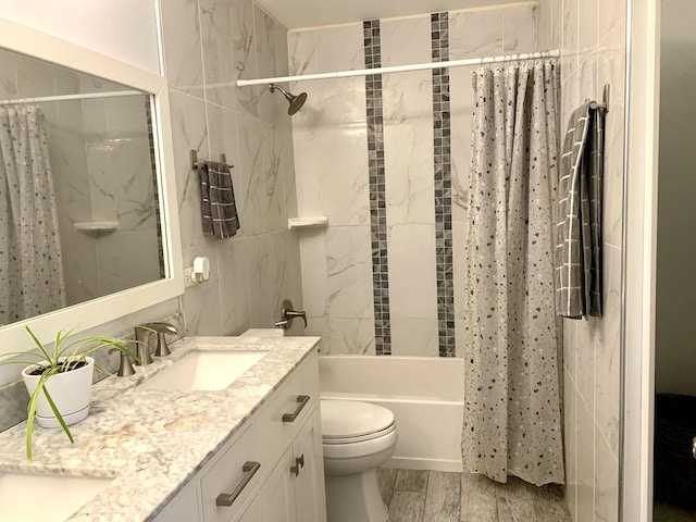 2406 Daybreak Ct, Elgin, IL 60123 - bathroom with shower / tub combo, vanity, and toilet