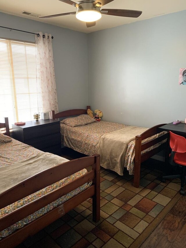 2406 Daybreak Ct, Elgin, IL 60123 - bedroom with wood finished floors and ceiling fan