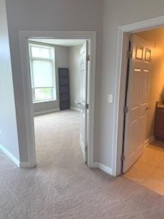 140 S River St Unit 208, Aurora, IL 60506 - corridor featuring light colored carpet and baseboards