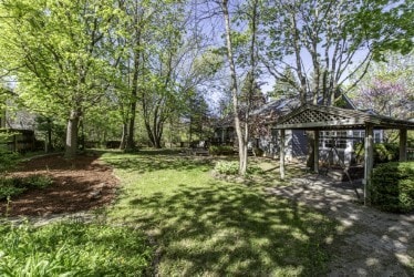 view of grassy yard featuring a gazebo