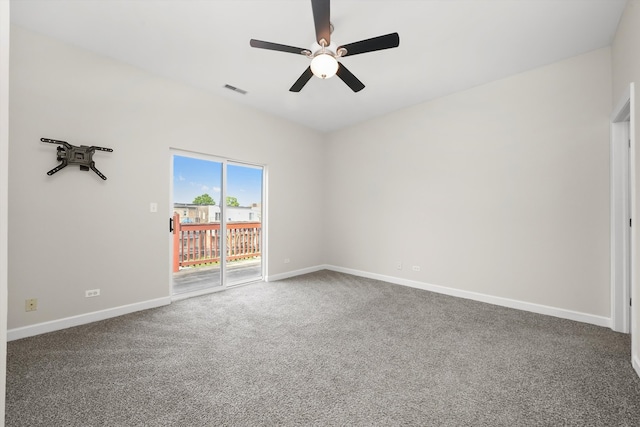6640 S Kimbark Ave Unit 3, Chicago, IL 60637 - empty room featuring carpet, ceiling fan, and baseboards