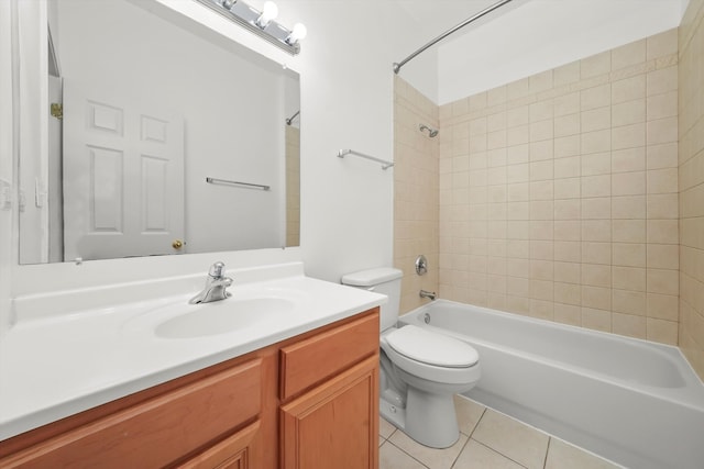 6640 S Kimbark Ave Unit 3, Chicago, IL 60637 - full bath with tile patterned floors, toilet,  shower combination, and vanity